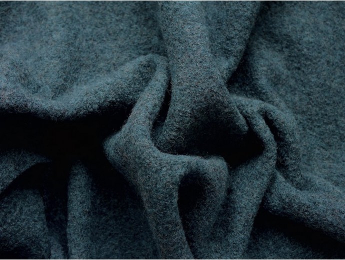 Pure Boiled Wool - Teal Blue
